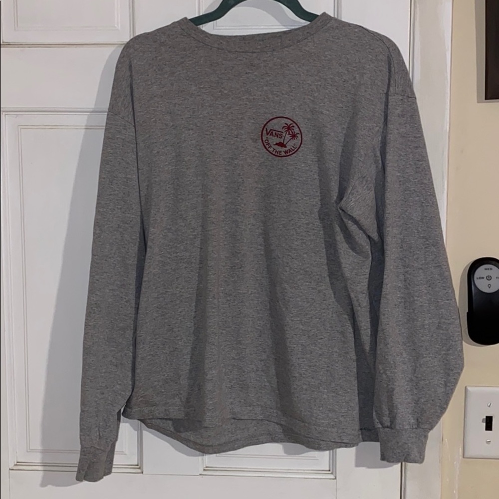 Gray long sleeve vans shirt